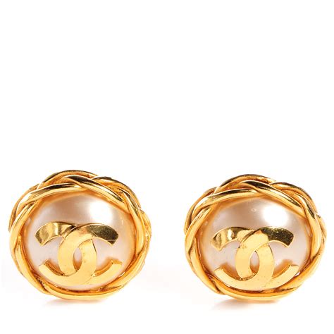 chanel earrings replica|faux chanel clip on earrings.